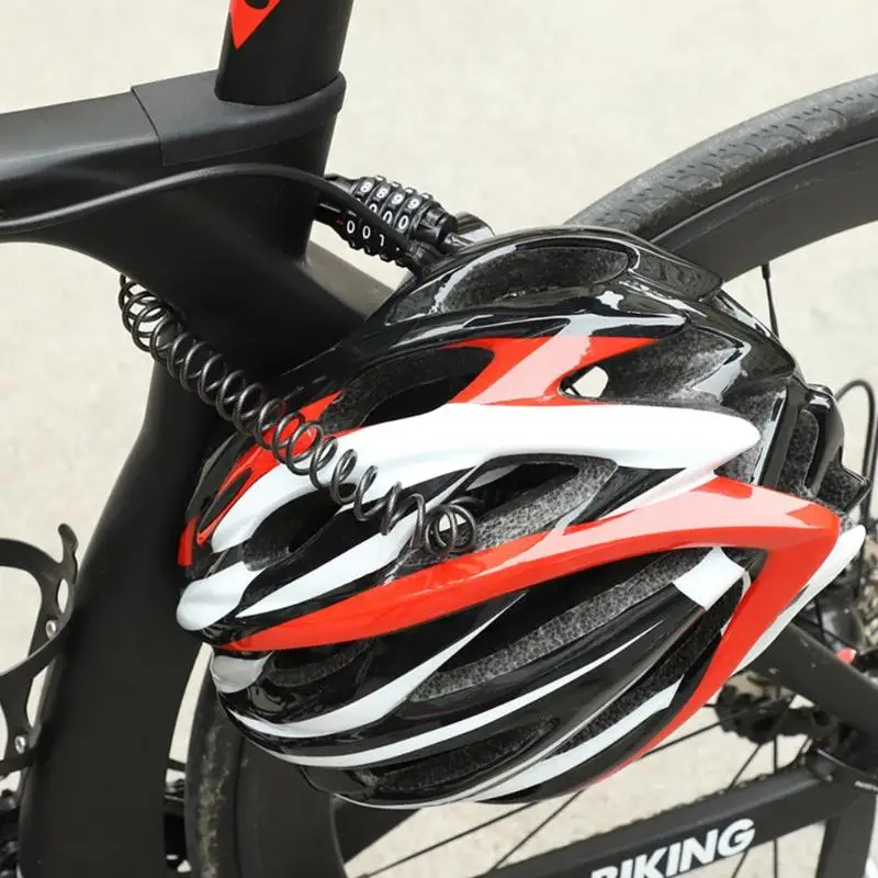 Мини-камера на шлем для замок 4 цифровой код Комбинации пароль MTB Горный Дорожный велосипед Противоугонный кабель замок для велосипеда мотоцикла