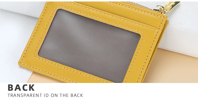 Women Small Wallet Credit Multi-Card Holder Package Fashion PU Function Zipper Ultra-Thin Organizer Case Student Lady Coin Purse