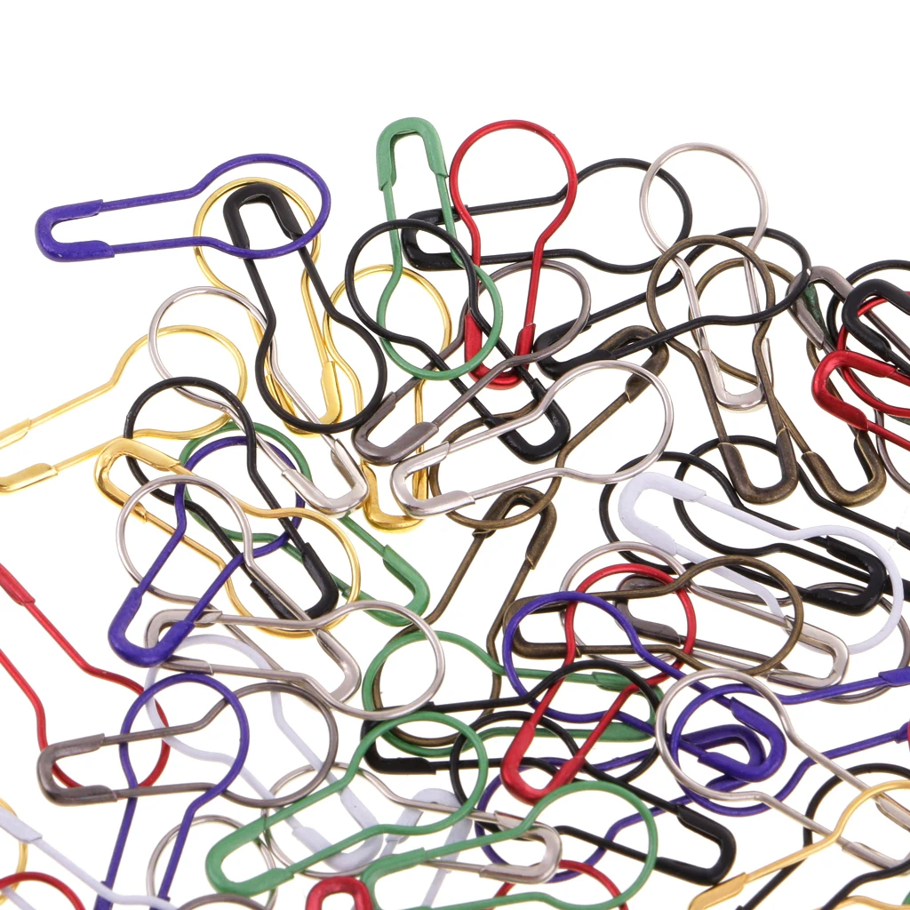 100 Pieces Calabash Shape Safety Pin Pear Gourd Shape Safety Pins Fasteners for DIY Craft Supplies