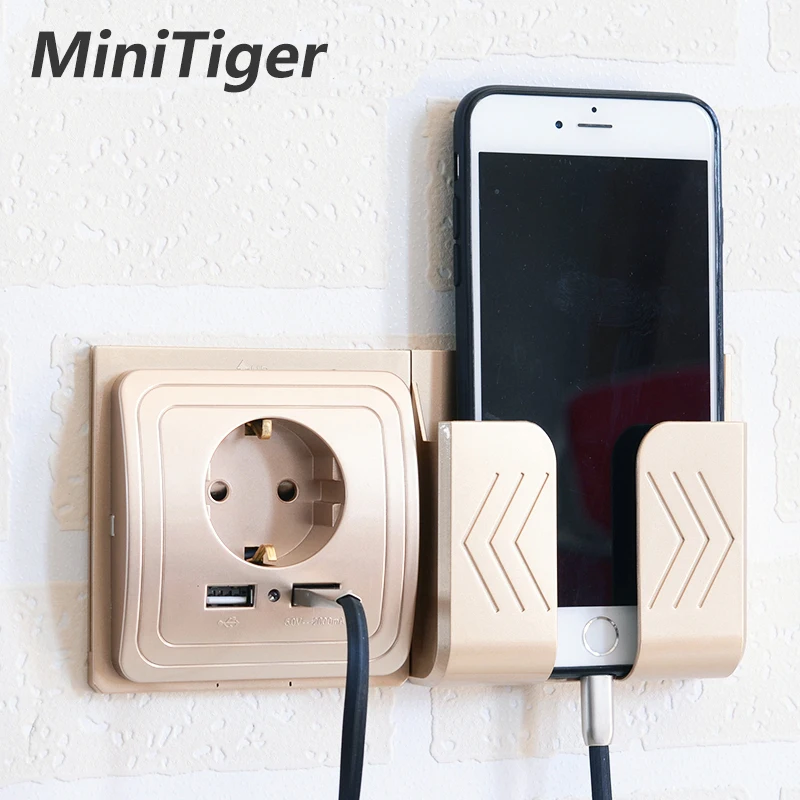 Розетка настенная Minitiger с 2 USB портами А евровилка|Электрические розетки| |