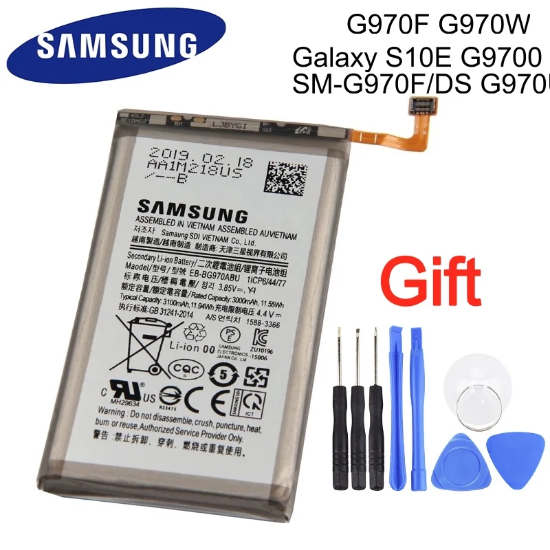 SAMSUNG оригинальный EB BG970ABU 3100 мА/ч батарея для Samsung Galaxy S10E S10 E G9700 SM G970F/DS G970F G970U G970W +