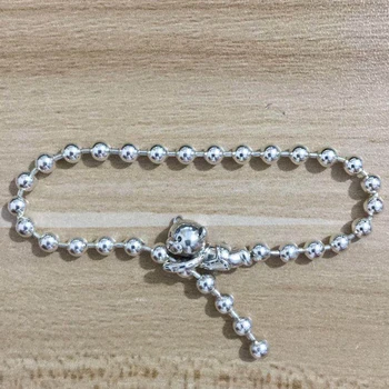 

Mistletoe 925 Sterling Silver Bear String of Beads Bracelet & Necklace Jewelry Adjustable length