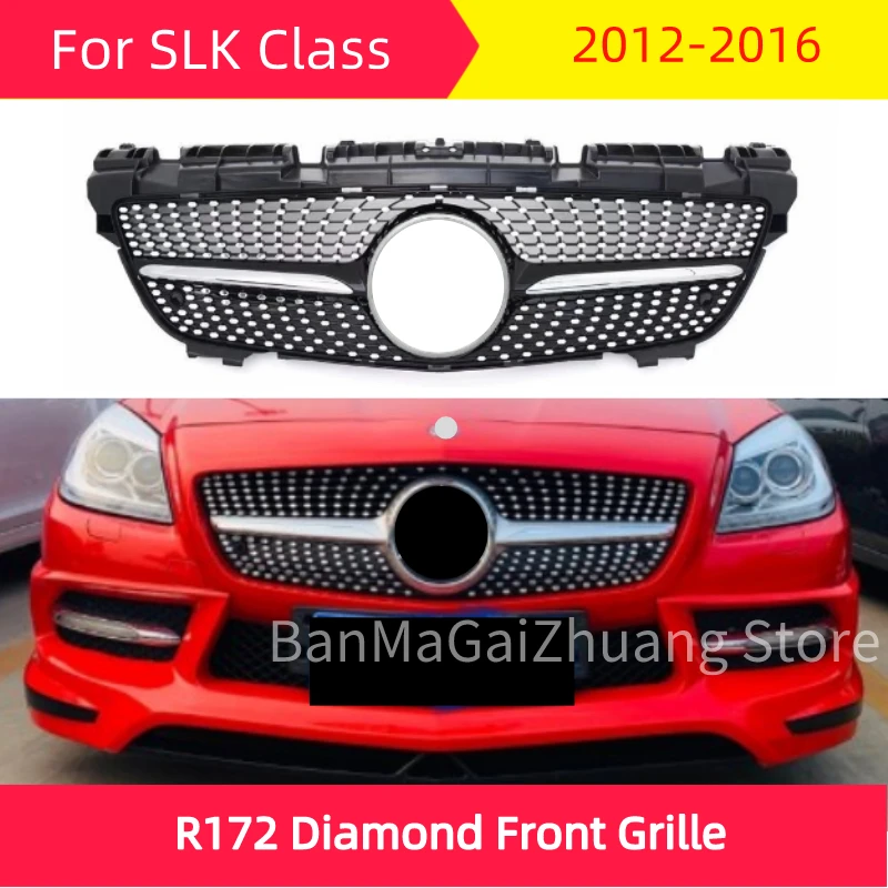 Алмазная Передняя решетка для mercedes R172 SLK КЛАСС 2012- SLK200 SLK250 SLC350 гоночная решетка