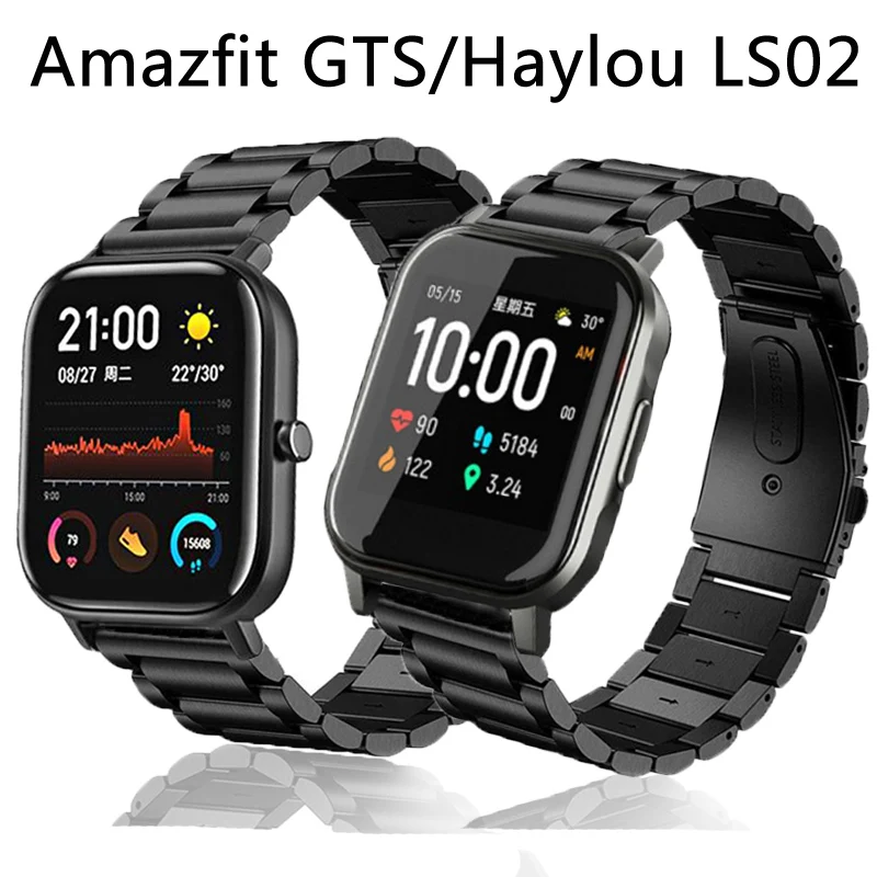 Metal-belt-For-Xiaomi-Huami-Amazfit-GTS-Strap-Adjustable-stainless-steel-Smart-Bracelet-watchband-for-haylou