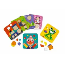 Сортер "Фигуры и цвета"(6 двухстор. карточек, 29 дерев. фигур