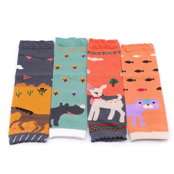 

Cute Crochet Kids Safety Crawling Elbow Cushion Infants Baby Knee Pads Cotton Baby Leg Warmers Animal Knitted Baby Kneepad Sets