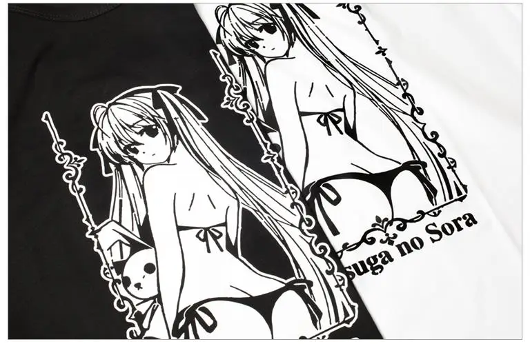 Японское аниме Yosuga No Sora футболка Милая горничная полиэстер футболка Летняя активная отаку для мужчин и женщин топы