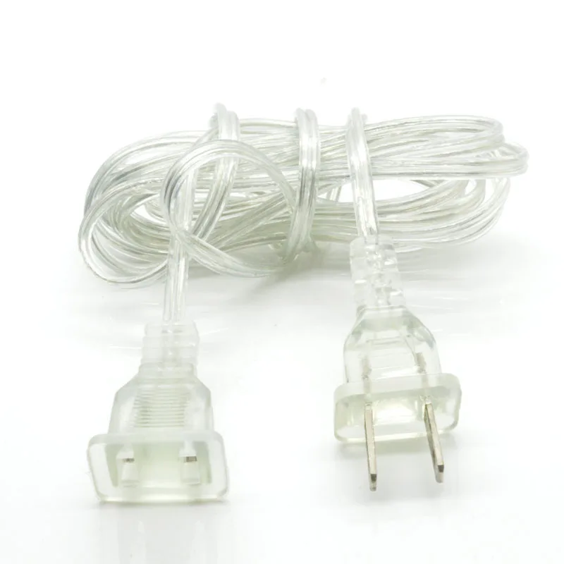 2 м удлиненный провод для ЕС/США штекер интерфейс светодиодный Сказочный светильник гирлянды лампы Свадебные украшения дома сада - Цвет: US Plug