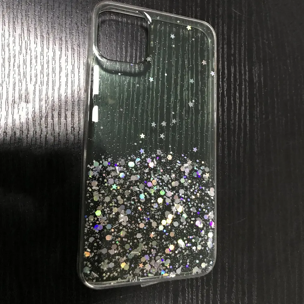 Green Милый Прозрачный блестящий чехол со звездами для iphone 11 Pro xr 6 6s 7 8 Plus, мягкий чехол из ТПУ с рисунком звездного неба и звезд для iphone X XS Max - Цвет: Green