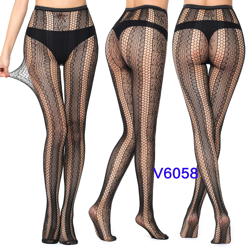 New Arrival Thin Women Pantyhose Sexy Hollow Solid Fishnet Tights Clothes For Women Black Tights Sexy Lingerie