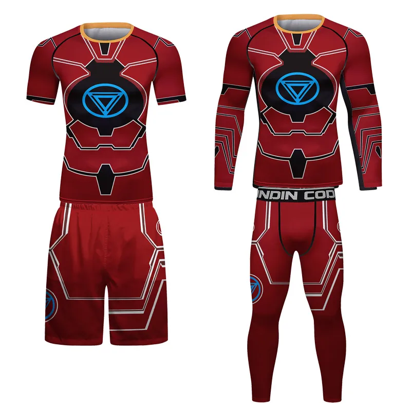 

4 шт. Cody Lundin Men MMA набор Рашгард Sublimation jiu jitsu No Gi комплекты одежды для мужчин боевое искусство активная одежда UPF 50 +