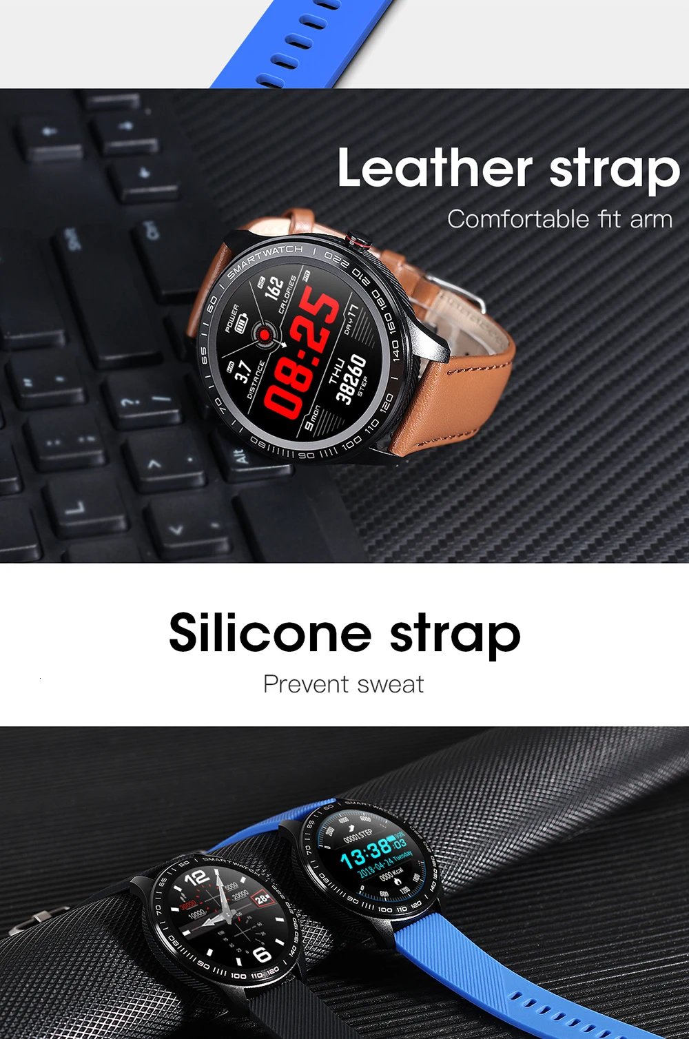 Lokmate Bluetooth Fitnesss трекер SmartWatch для мужчин ECG PPG пульсометр кровяное давление музыка 5ATM водонепроницаемый смарт часы для Ios