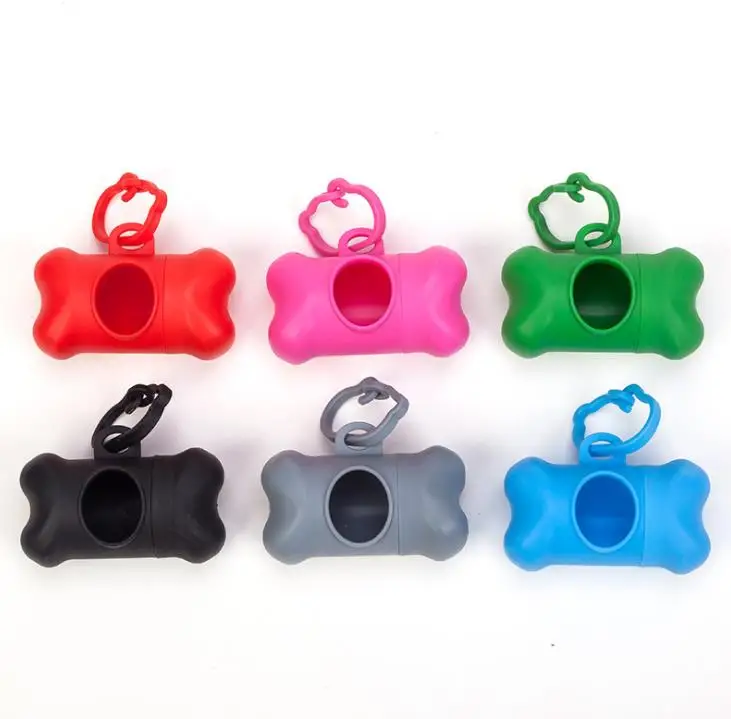 

Pet Dog Supplies Poop Bag Dispenser Lovely Bone Shape Case for Pooper Scooper Waste Bags Holder Clean up Eco-friendly SN1331