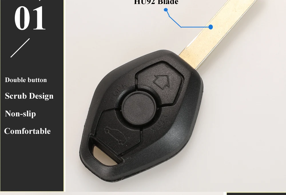 Chiave/Telecomando Per Bmw Serie 3/5 / 7 315/433/868 Mhz Con La Lama Hu92/hu58 Del Chip Id46-7945/7953 - A Distanza Del Sistema Di 10pcs Cas2 Bmw - H1b1a44a97aa242fbb722ea9fbd2ef08dU