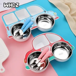 Toddler Infant Baby Dishes Cartoon Car Shape plate Environmentally Separated Child Food Plates Kids Dinnerware Tableware Tray