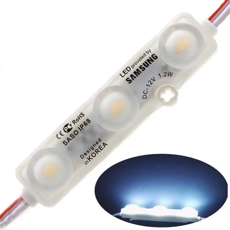 Módulo da Lâmpada Ip67 à Prova Personalizado Ultra-som Água 2835 Alta Brilhante Luminoso Palavra Signboard Caixa Lâmpada Lente Injeção st Led 3 Dip67