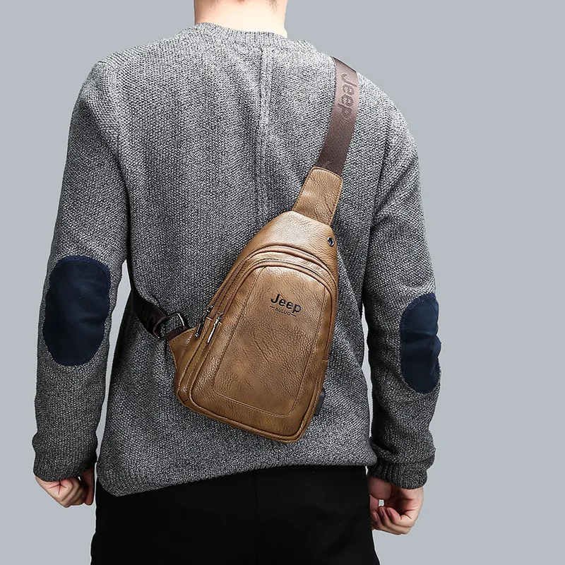 

Men Chest Pack Retro Outdoor Casual Shoulder Bag Men's Cycling Shoulder Chest Bag Sports Backpack Customizable Logo