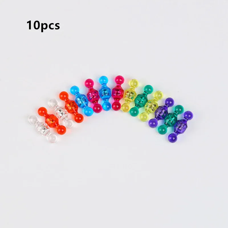 10pc color random 10 шт. DIY сильные цветные магнитные Thumbtacks неодимовые заметки Pin магниты белая доска прозрачный цвет - Цвет: 10pc color random