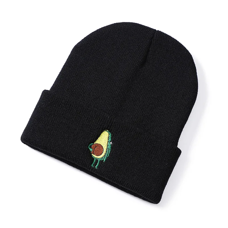 Winter New CARTOON Embroidery Knitted Hats for Men and Women acrylic casual Hats adult headwear and beanie