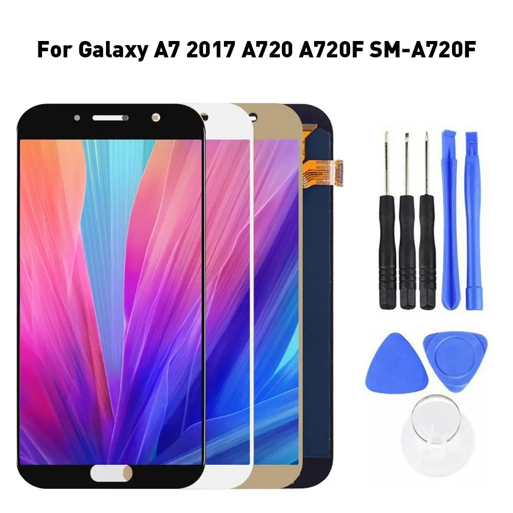 ЖК дисплей для Samsung Galaxy A7 2017 A720 A720F SM сенсорный экран дигитайзер сборка