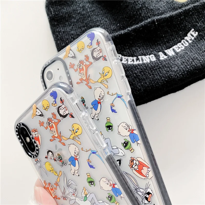 Чехол для телефона с героями мультфильмов Crazy Bunny iPhone 11 12 Pro mini XS Max XR X 7 8 Plus SE 2020