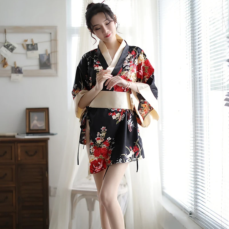 Японский стиль, кимоно, платье, Винтаж, юката хаори, японский стиль, Клубная одежда, Эротика, женское белье, сексуальное кимоно, японский стиль - Цвет: color2