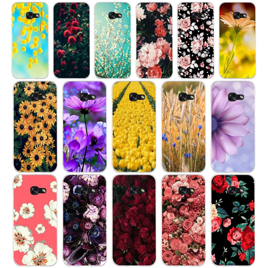 128Sd San Valentino Rose Fiori Custodia Morbida In Silicone Tpu Cover Per Samsung A3 A5 A6 Plus A7 A8 A9 Star Lite S 6 7 8 9