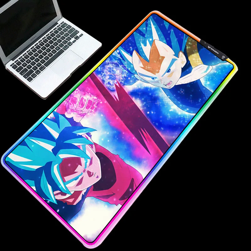 

XGZ RGB Dragon Ball Super Saiyan Showdown Mouse Pad Keyboard Pad LED Cool Marquee Home Computer PC Pad Notebook Table Mat