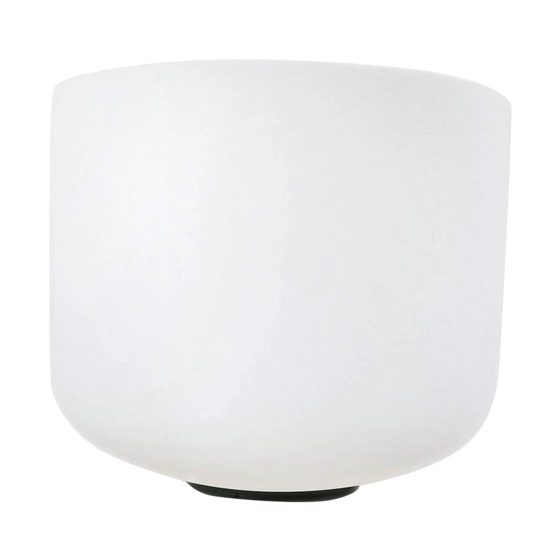 

8 Inch 432Hz Singing Bowl Perfect Sound Note Chakra Frosted Quartz Crystal Meditation with Rubber Ring