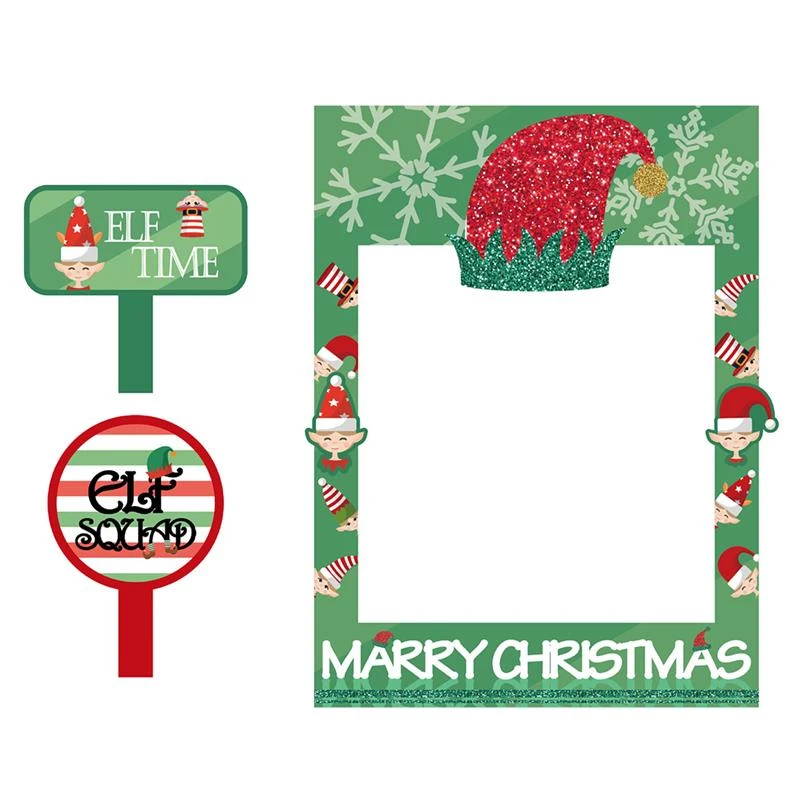 Christmas Selfie Frame Set Glitter Funny Photo Booth Prop Frame Party Photo Prop Photography Background Photograph Tool New Photobooth Props Aliexpress