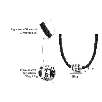 

FXM VEE16 stainless steel necklace hot sell gold color popular single women 11mm Sun Tzu's art of war lover gift women jewelry