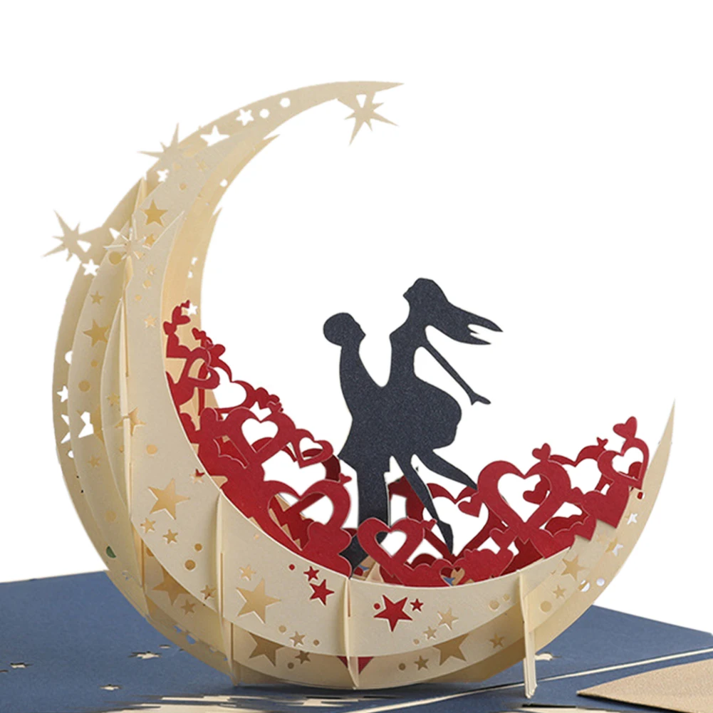  3D DIY Wedding Invitation Craft Holiday Hollowed Out Postcards Greeting Card Paper Party Home Foldi - 4000418725271