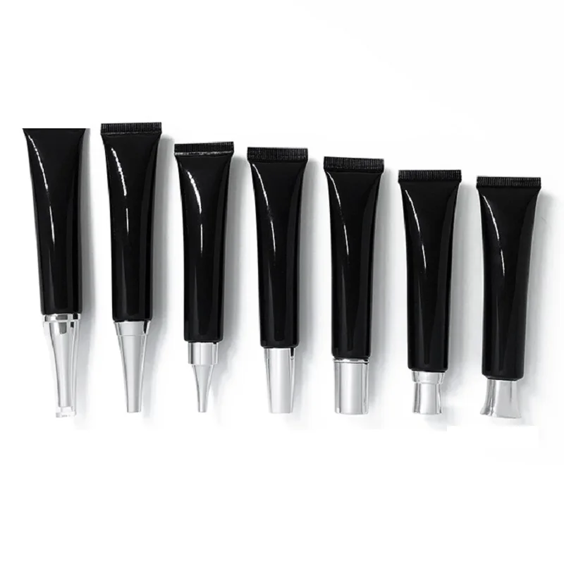 

50 pcs/lot 20ml 20g Eye Cream Soft Tube PE Bright Black Empty Makeup Packaging Refillable Emulsion Essence Squeeze Tube