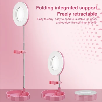 

Photo Studio Fill Phone Holder Flashes Live Streaming Professional Selfie Portable Self Shooting Ring Light Adjustable Angle