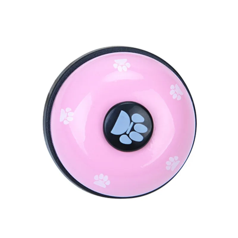 Тренинги для домашних собак, колокольчик, собачий мяч в форме лап, напечатанный корм, обучающая игрушка, интерактивный для щенков, обучающий инструмент, принадлежности - Цвет: Розовый