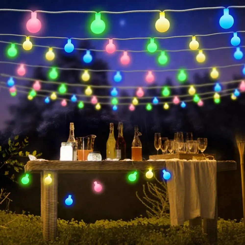 3m 6m 10m Outdoor LED Ball String Lights Fairy Garland Battery powered For Christmas Wedding garden party decoration lamp