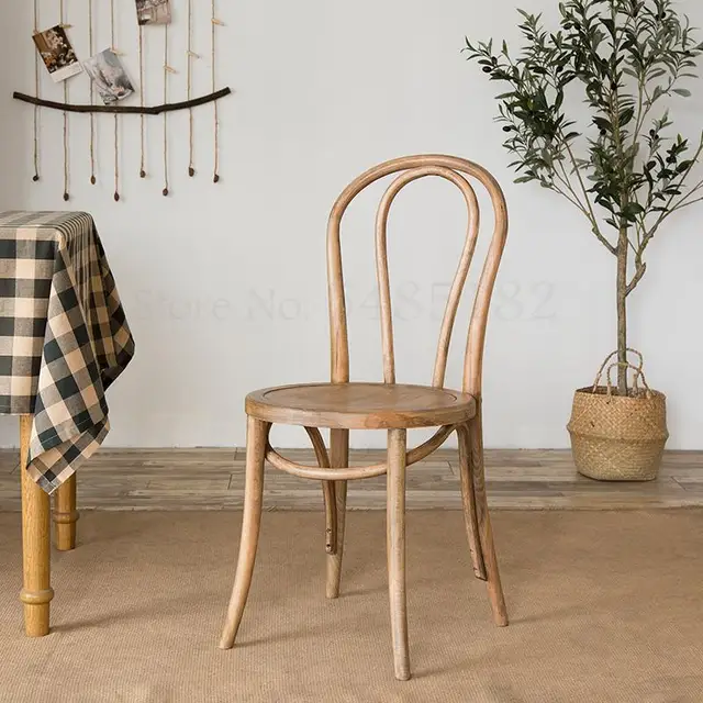 Bent wood dining chair thonet chair French retro chair old wood dining  chair American dining chair Sonacone chair - AliExpress
