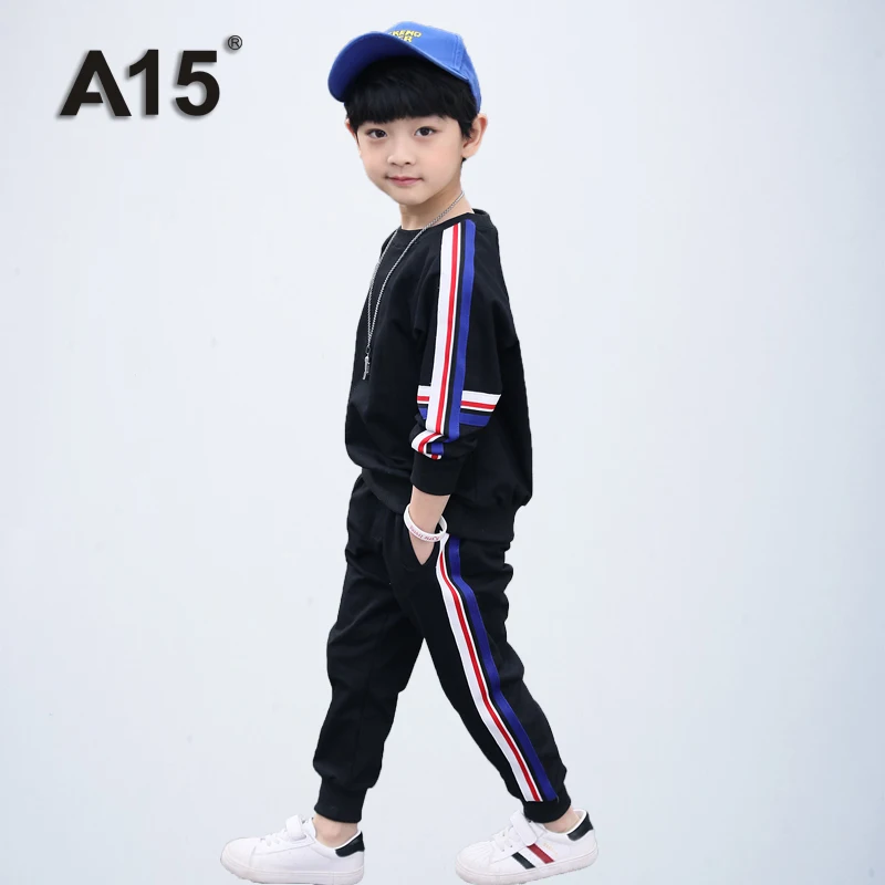 

2019 New Fashion Teenager Clothes Set Spring Autumn Long Sleeve Letter t-shirt+pants 2pcs Children Boys Sports Suit Kids Outfits