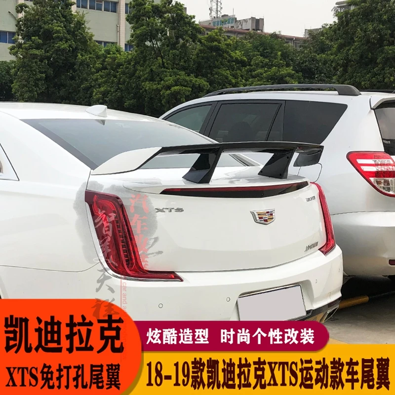 

For Cadillac XTS 2018 high quality ABS Plastic Unpainted Color Rear Spoiler Wing Trunk Lid Cover Car Styling