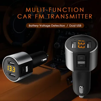 

Brand New Car FM Transmitter With Bluetooth Modulator Auto MP3 Player Dual USB LED Display Music Audio USB Interface Car Charger