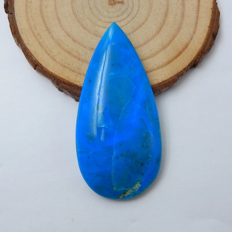 Wholesale 1Pcs Natural Stone AAA Blue Opal Water Drop Shape Cabochon 52x25x7mm 13g | Украшения и аксессуары