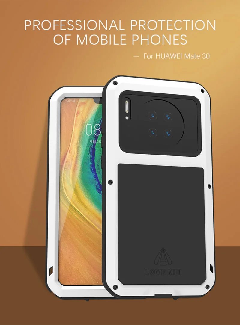 LOVEMEI мощный металлический водонепроницаемый чехол для huawei mate 30 Чехол полная защита тела Броня противоударный защитный чехол для телефона