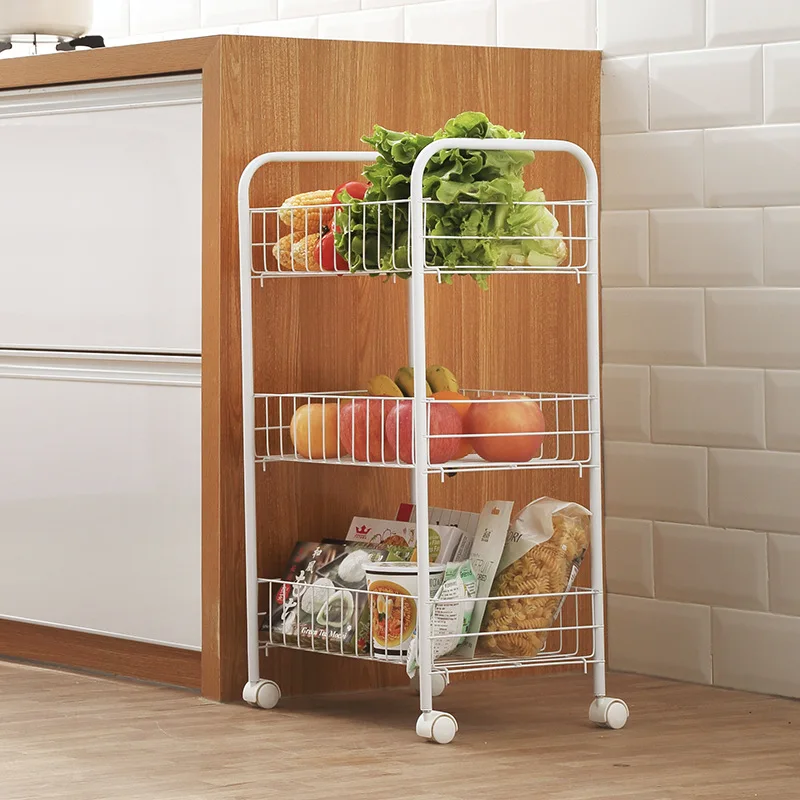 Home Kitchen Storage Rack Bathroom Organizer Wheeled Trolley Storage Rack Bathroom Organizer