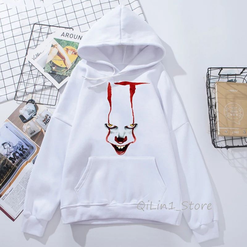 Spring Autumn Winter Horror Film Best Stephen King's It cap hoodies women’s sweatshirt pennywise custom hoodie Unisex Outerwear