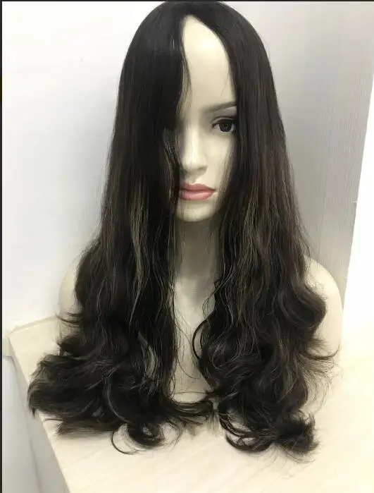 Tsingtaowigs заказ европейские натуральные волосы необработанные волосы 24 дюймов Волнистые еврейский парик Best Sheitels парики