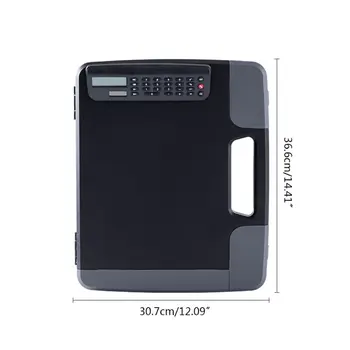 

Portable A4 Files Document Clipboard Storage Case Organizer with Calculator Home