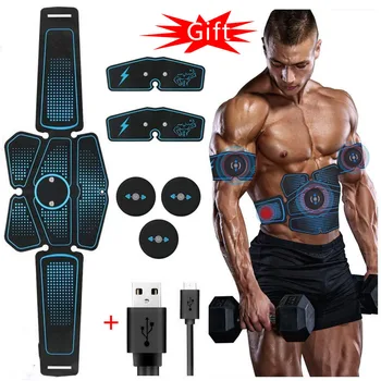 

EMS Abdominal Muscle Stimulator Trainer Abs Fitness Weight loss Body Slimming Training Muscles At Home Gym