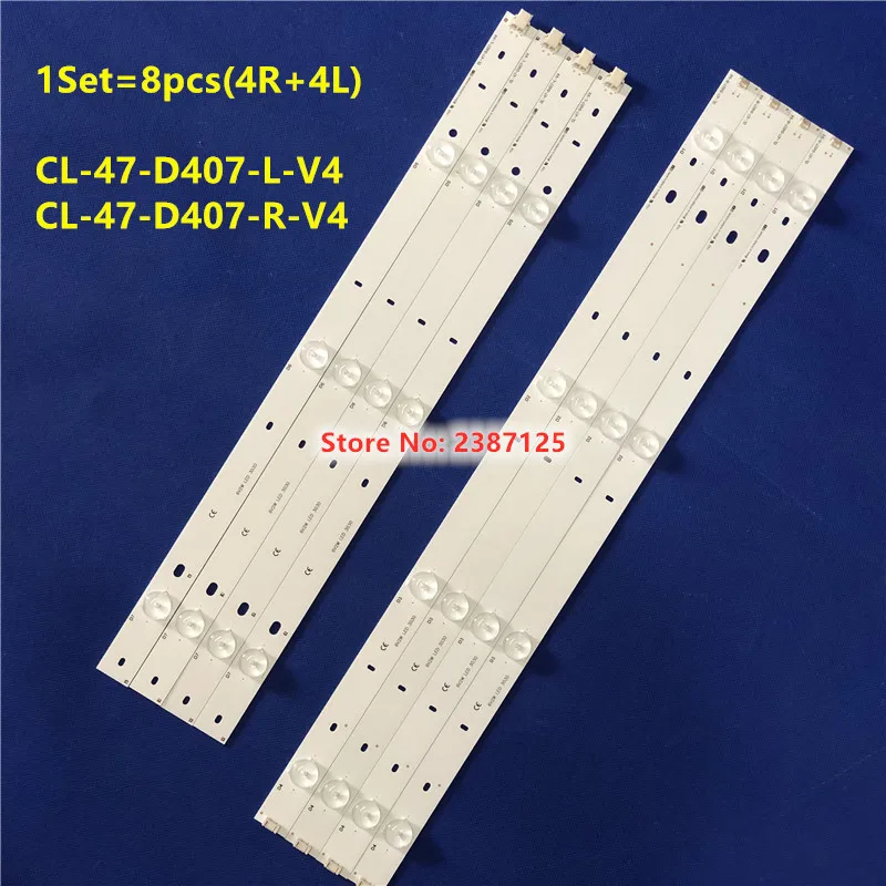 8 шт./компл. светодиодная лента для Phi lips CL-47-D407-R-V4 CL-47-D407-L-V4 DT-BCMN-U6 47PFH4109/88 47pfg4109 DB-B23-U6 |