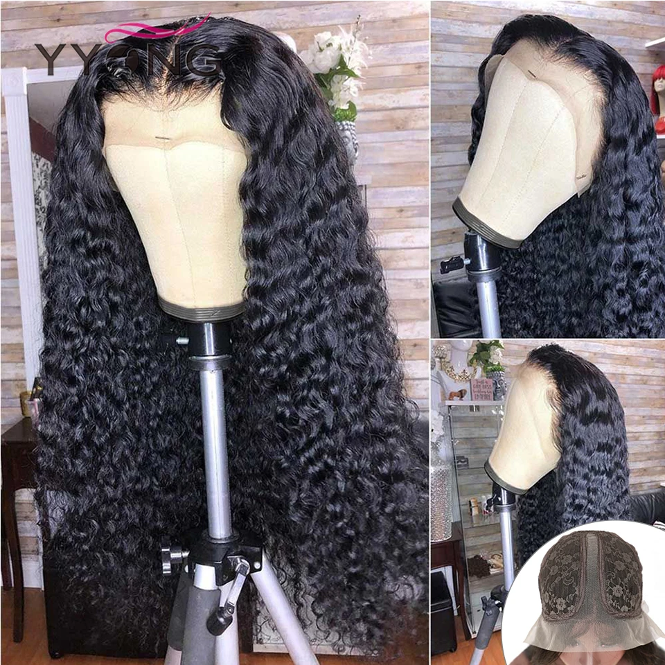 YYong Hair 1x6inch T Part Lace Wig HD Transparent Lace Wig With Baby Hair Indian Deep Wave Wig