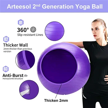 

45/55/65/75/85cm Yoga Ball Anti Burst Exercise Aerobic Fitness Stability Exercise Balance Yoga Pilates Workout ZJ55